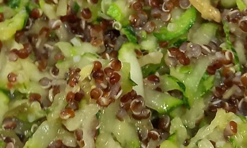 Salada de Quinoa Vermelha com Abobrinha